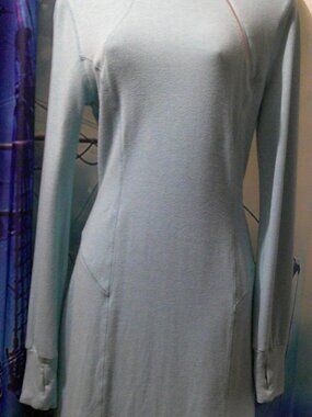 "Dakini" Fleece Fitness Moto Zipper DRESS Thumb Holes Reflective Woman M
